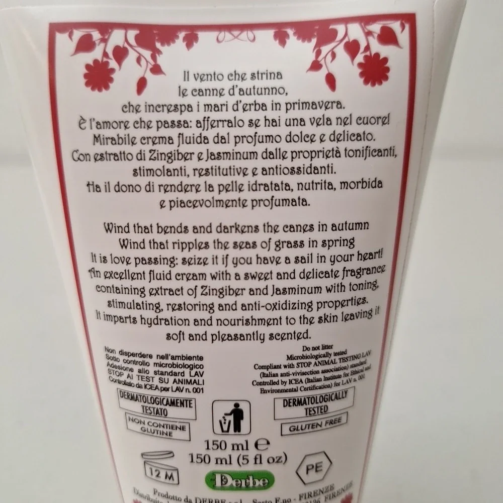 Speziali Fiorentini Ginger & Jasmine MADE IN ITALY 5 oz Ultra Rich Body Cream